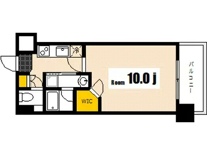 エイトバレー広島駅前スタジアムサイド(1K/10階)の間取り写真