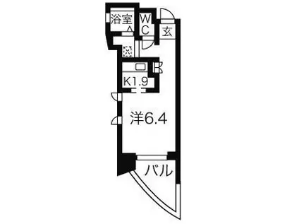 グランステージ千種(1K/6階)の間取り写真