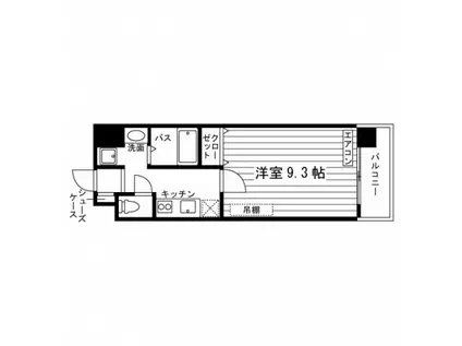 GREENERY CABIN柏木(1K/5階)の間取り写真