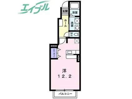 エアリー谷口B(ワンルーム/1階)の間取り写真