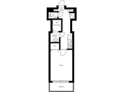 NK赤羽(1K/4階)の間取り写真