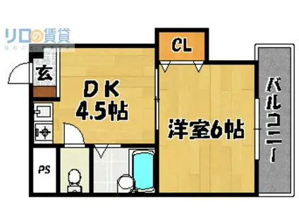 サザン・ヴィレッジ21(1DK/3階)の間取り写真