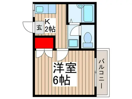 ヴィラステージ(1K/2階)の間取り写真