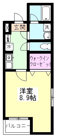 C-SQUARE奏の杜(1K/3階)の間取り写真
