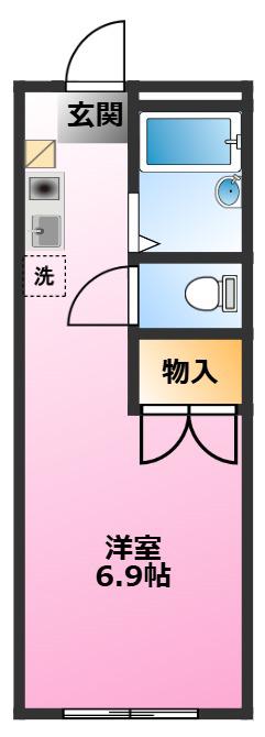 レオパレスANNEX新川崎(ワンルーム/3階)の間取り写真