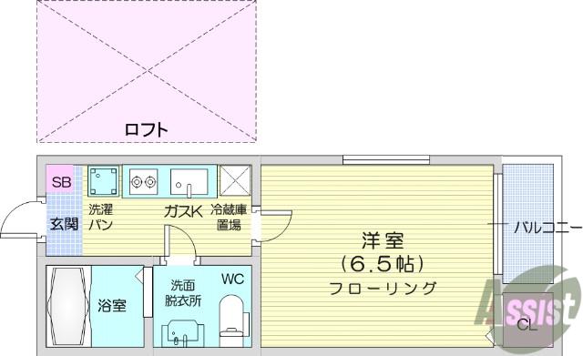 MTコーポⅡ(1K/1階)の間取り写真