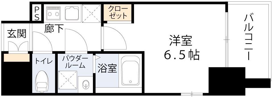JMFレジデンス海老江(1K/11階)の間取り写真