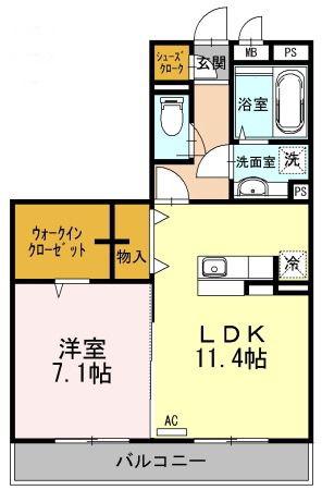 グランテージ(1LDK/3階)の間取り写真