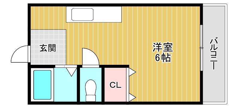 ユニライフコトブキ(ワンルーム/2階)の間取り写真