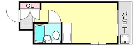 ダイドーメゾン芦屋(ワンルーム/3階)の間取り写真