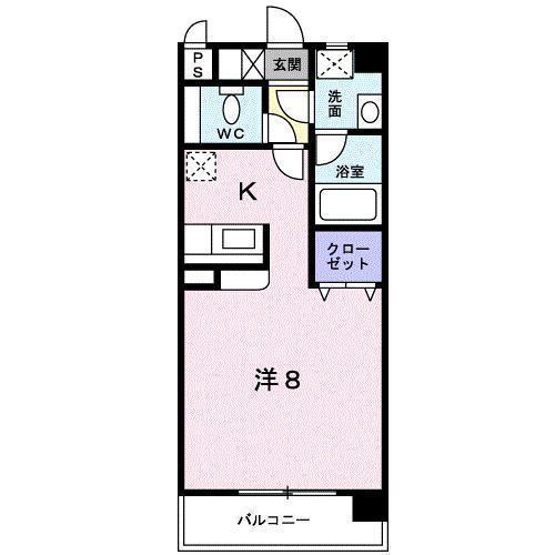 STELLA MINAMI(1K/2階)の間取り写真