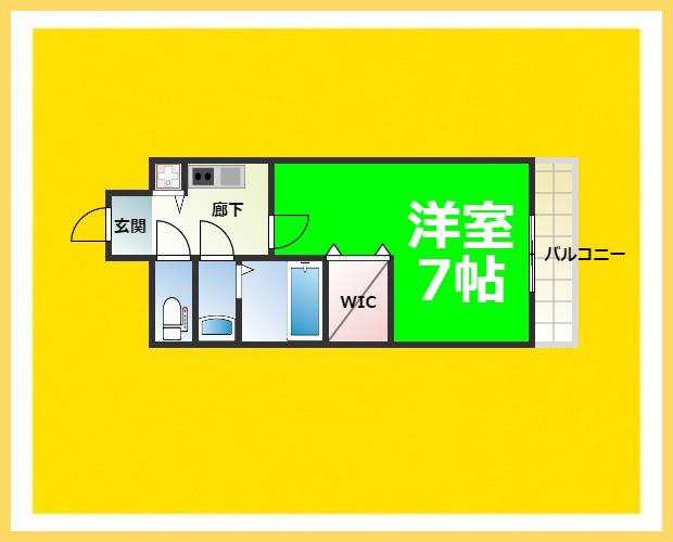 エスリード難波 THE FIRST(1K/11階)の間取り写真