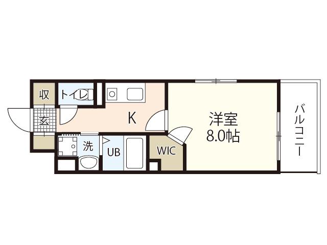 SHANGRI-LA安東(1K/2階)の間取り写真