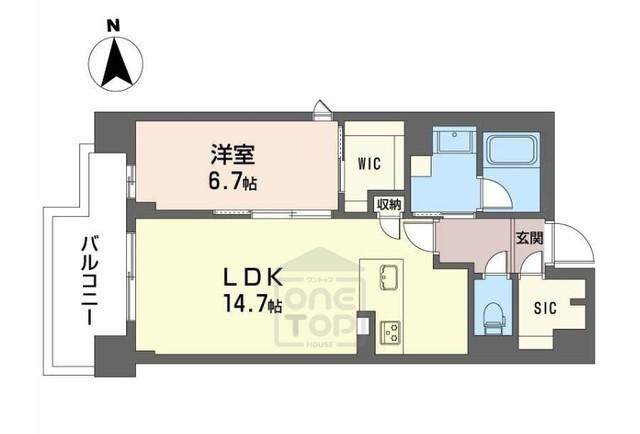 グラン セレニオ 江坂(1LDK/2階)の間取り写真