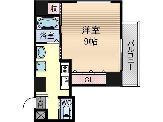 NAVI3(1K/5階)の間取り写真
