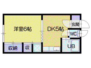 KTNスクウェア(1DK/2階)の間取り写真