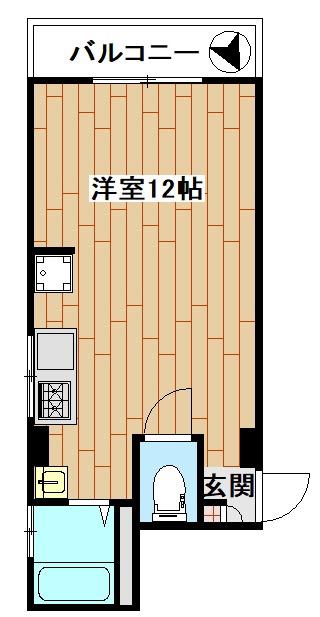 第2菊池ビル(ワンルーム/2階)の間取り写真