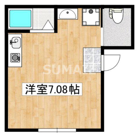 メディコビル(ワンルーム/3階)の間取り写真