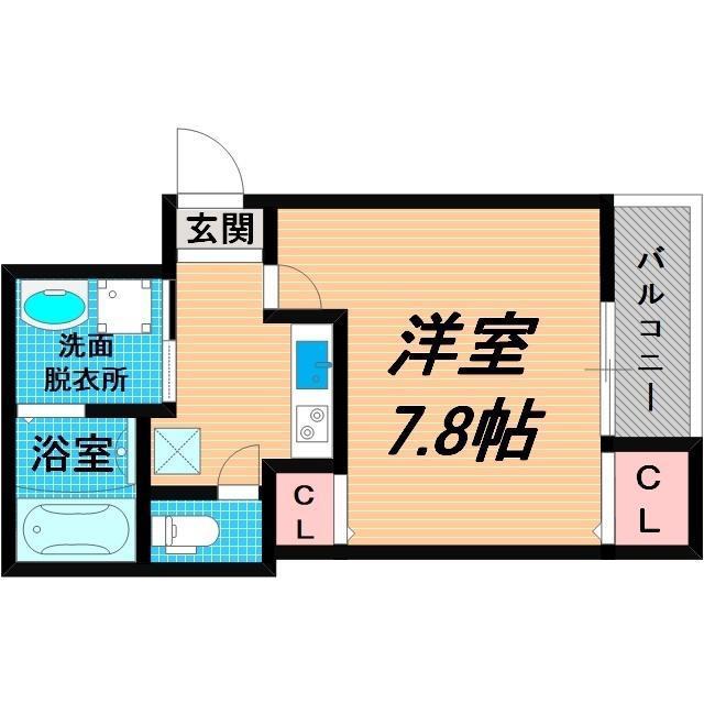 フジパレス滝井元町II番館(1K/3階)の間取り写真