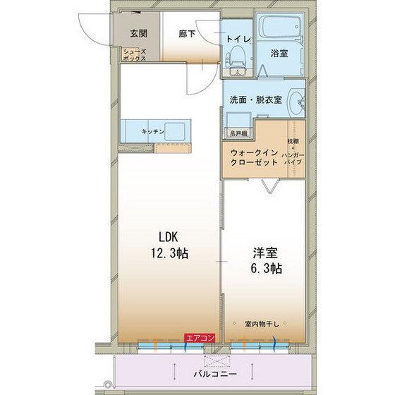 グランマーレ(1LDK/1階)の間取り写真