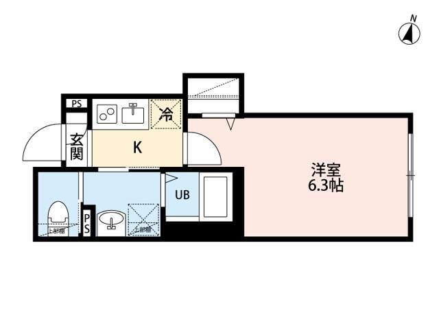 LAXIS東浦和(1K/3階)の間取り写真