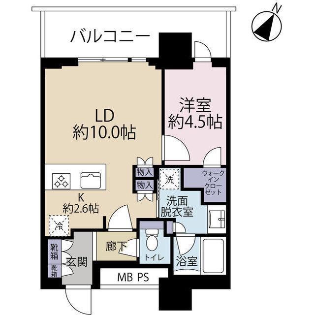 URAWA THE TOWER(1LDK/19階)の間取り写真
