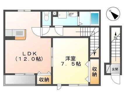 クラッセ表原(1LDK/2階)の間取り写真