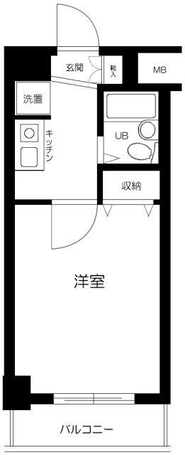 フェニックス新宿7丁目(1K/7階)の間取り写真
