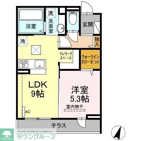 ステラ美光(1LDK/1階)の間取り写真