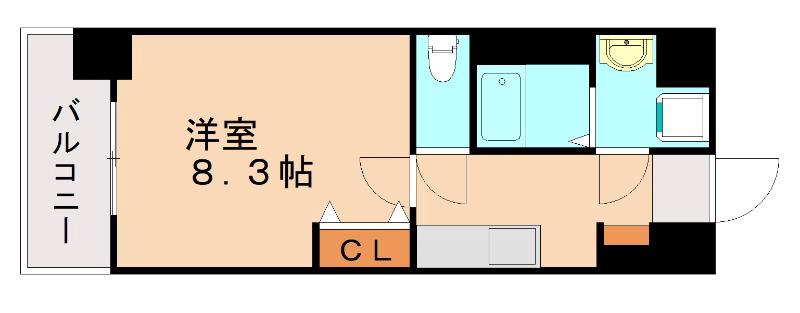 レジェンド則松(1K/3階)の間取り写真