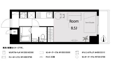 中銀第2八丁堀マンシオン(ワンルーム/3階)の間取り写真