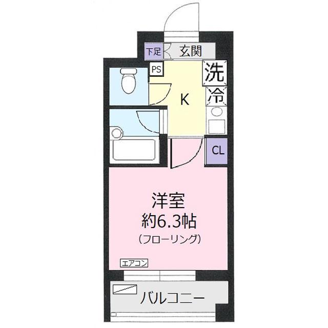 セイコーガーデンVI(1K/11階)の間取り写真