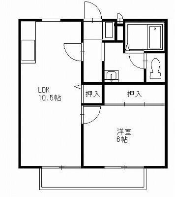 グランナチュール宝石台A(1LDK/2階)の間取り写真