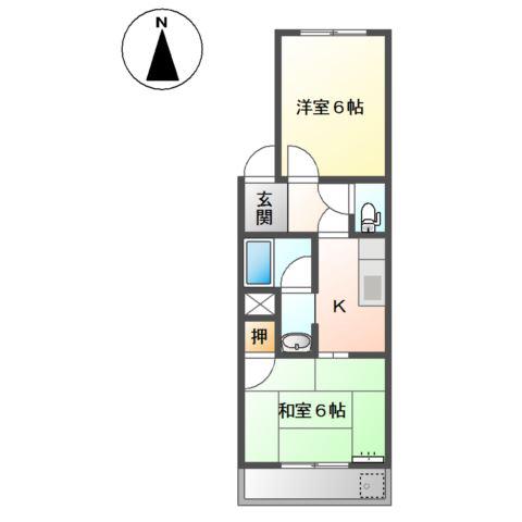 KS HOUSE(2K/2階)の間取り写真