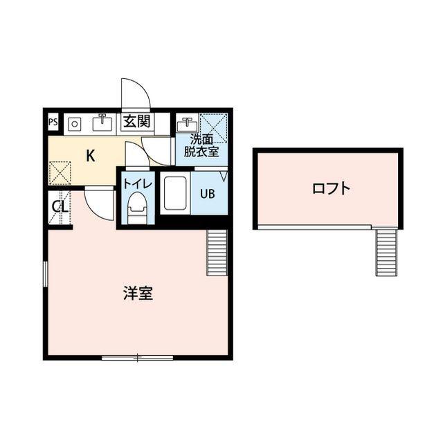 町田市金森東1丁目共同(1K/2階)の間取り写真