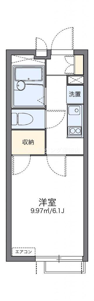 レオパレスフォレスト矢口(1K/2階)の間取り写真