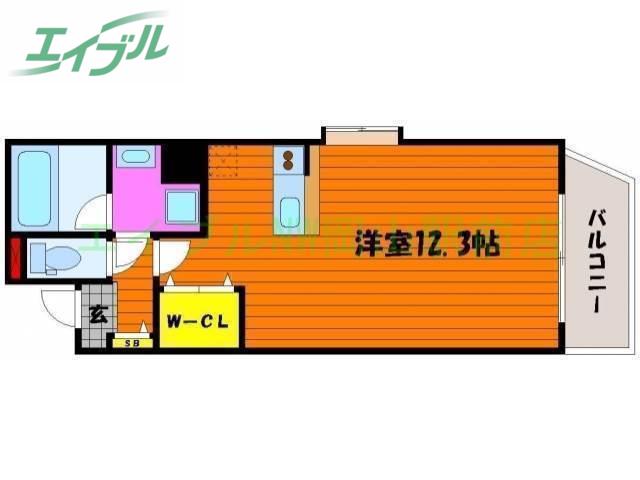 MIRIA大供(ワンルーム/5階)の間取り写真