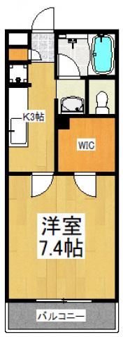 BELLA CASA M&N(1K/2階)の間取り写真