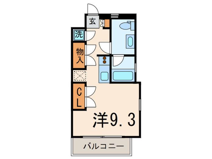 ラティエラ白金高輪(ワンルーム/3階)の間取り写真