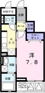 グランシャリオ(1K/3階)の間取り写真