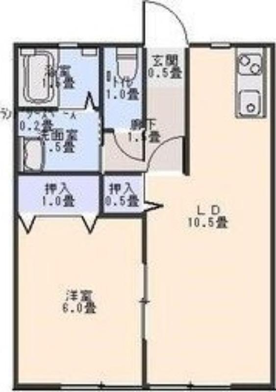 パルティータ(1LDK/1階)の間取り写真