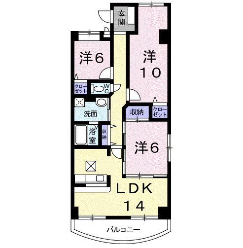 エンブレス(3LDK/1階)の間取り写真