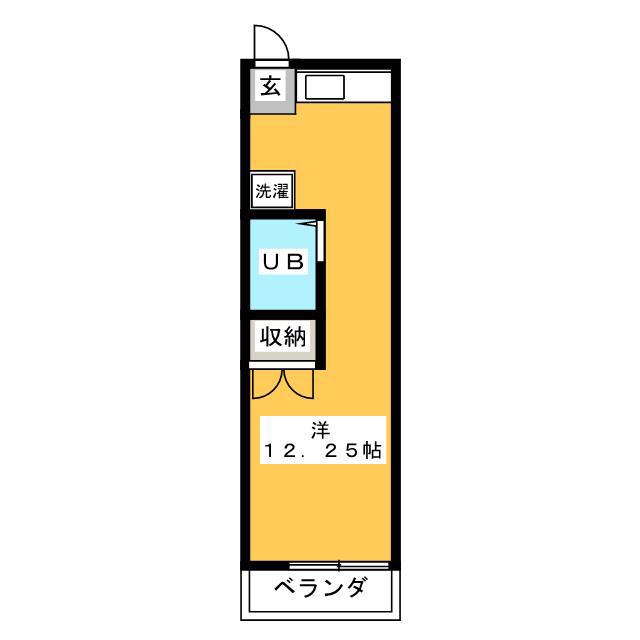 横浜フェニックス(ワンルーム/1階)の間取り写真