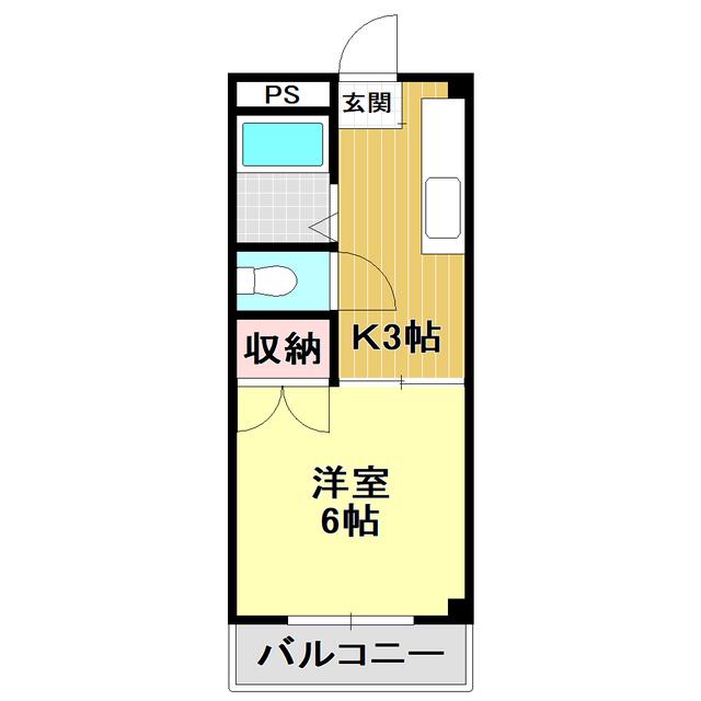 ユーマンション(1K/1階)の間取り写真