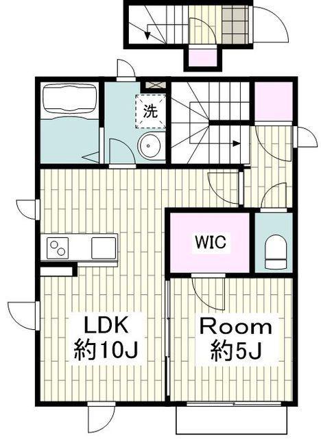 J.S.M(1LDK/2階)の間取り写真