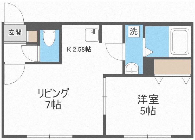 プルメリア栄通(1LDK/3階)の間取り写真