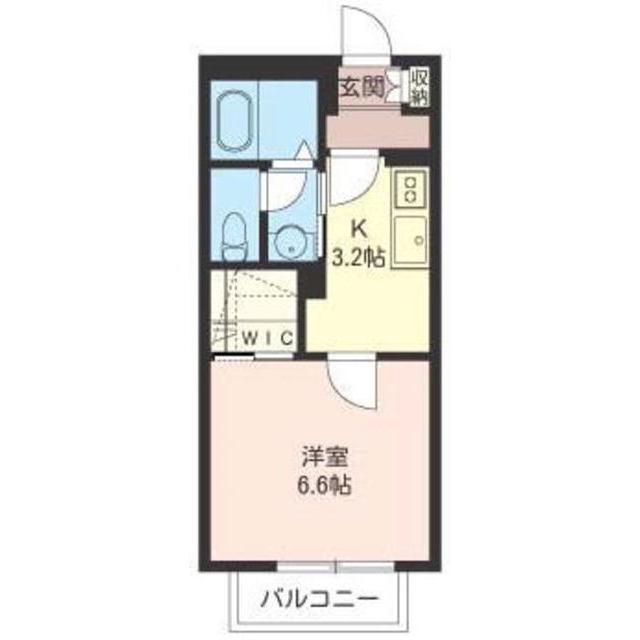 グランクロス白楽(1K/1階)の間取り写真