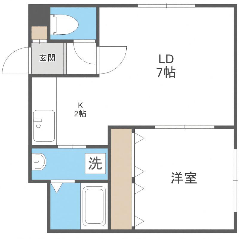 SUNSTAGEOOI(1LDK/2階)の間取り写真