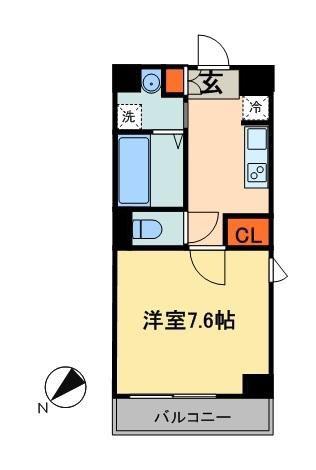 メルヴェーユ(1K/2階)の間取り写真