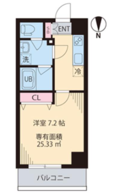COURT TAKETOKUIII(1K/4階)の間取り写真
